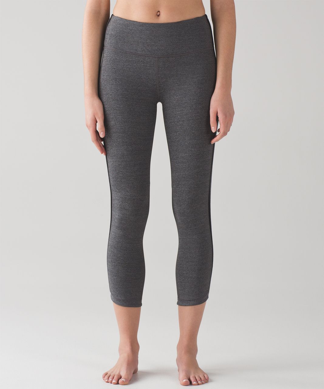 Lululemon Hit It Crop Leggings Women's Size 4 Heathered Black