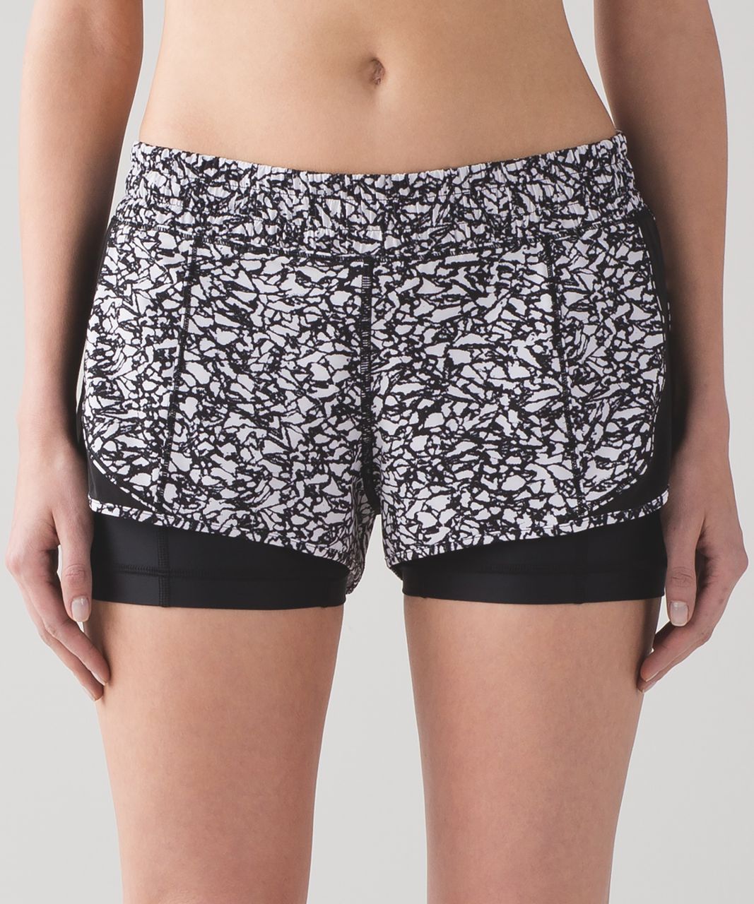 Lululemon Work Out To Water Short - Ice Breaker White Black / Black