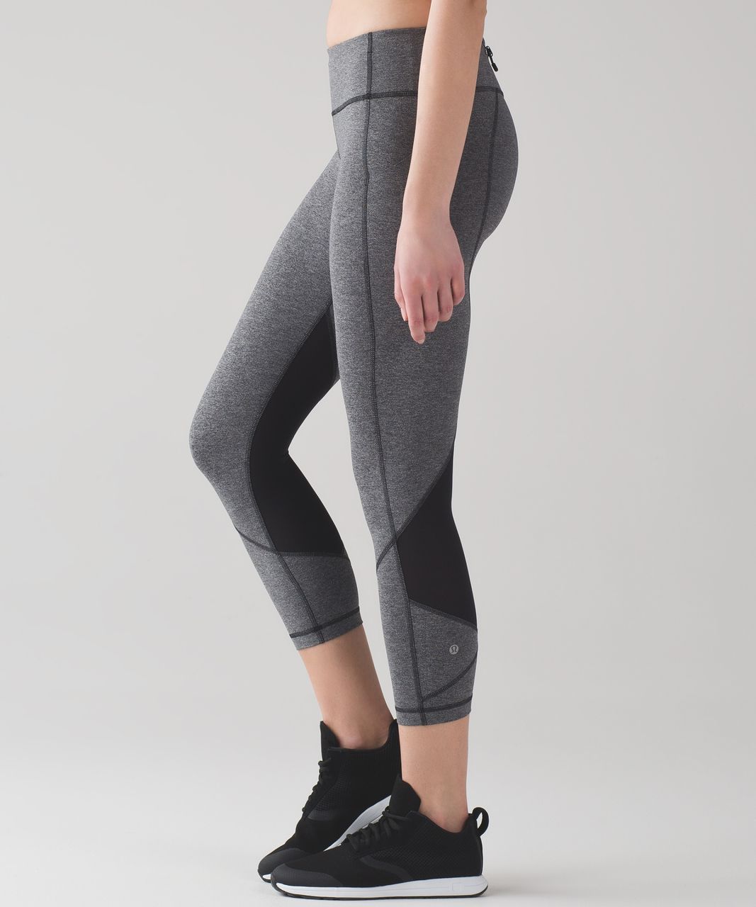 Lululemon Crop Leggings -- Heathered Black (6) ~ In - Depop