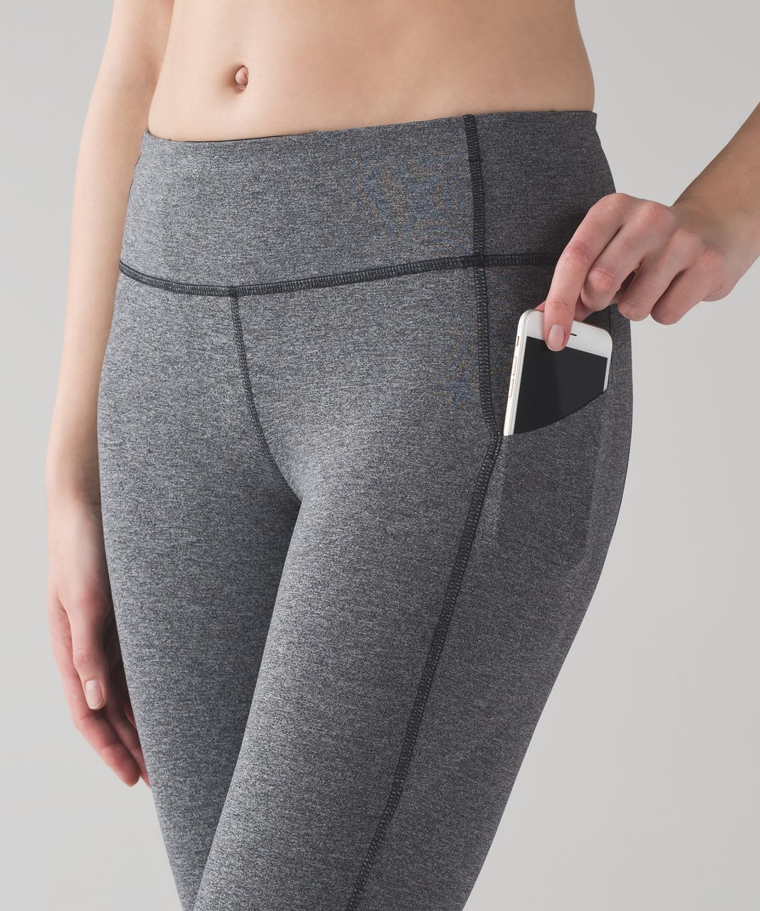 Lululemon Pace Rival Crop *22 - Heathered Black / Black (First