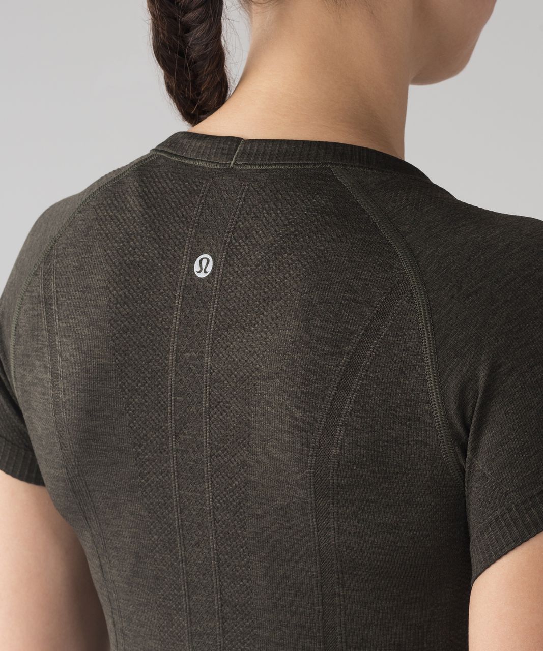 Lululemon Swiftly Tech Short Sleeve Crew - Dark Olive / Black