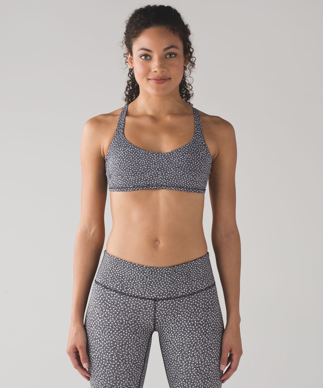 Lululemon Free To Be Zen Bra - Frozen Fizz White Black