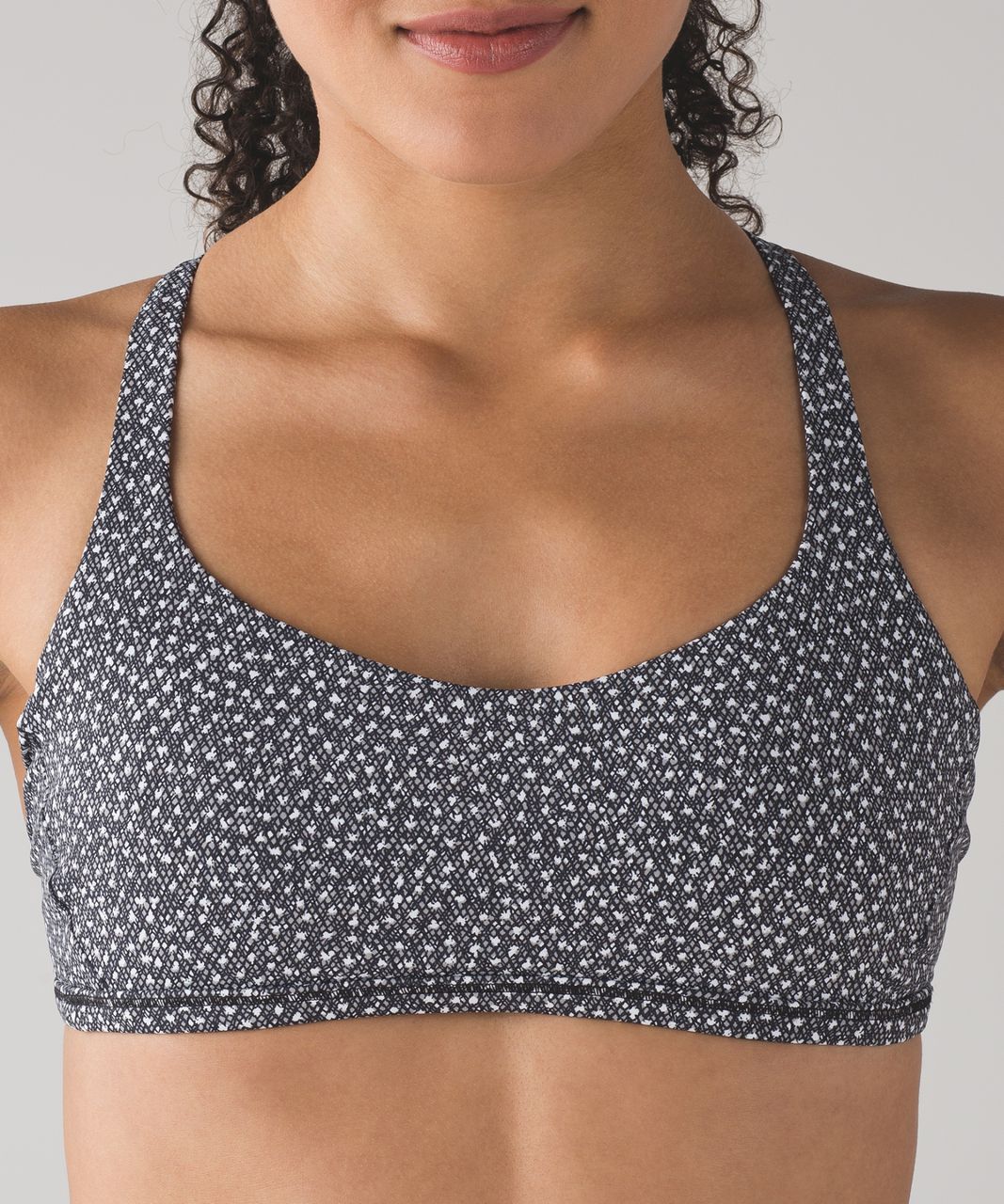 Lululemon Free To Be Zen Bra - Frozen Fizz White Black