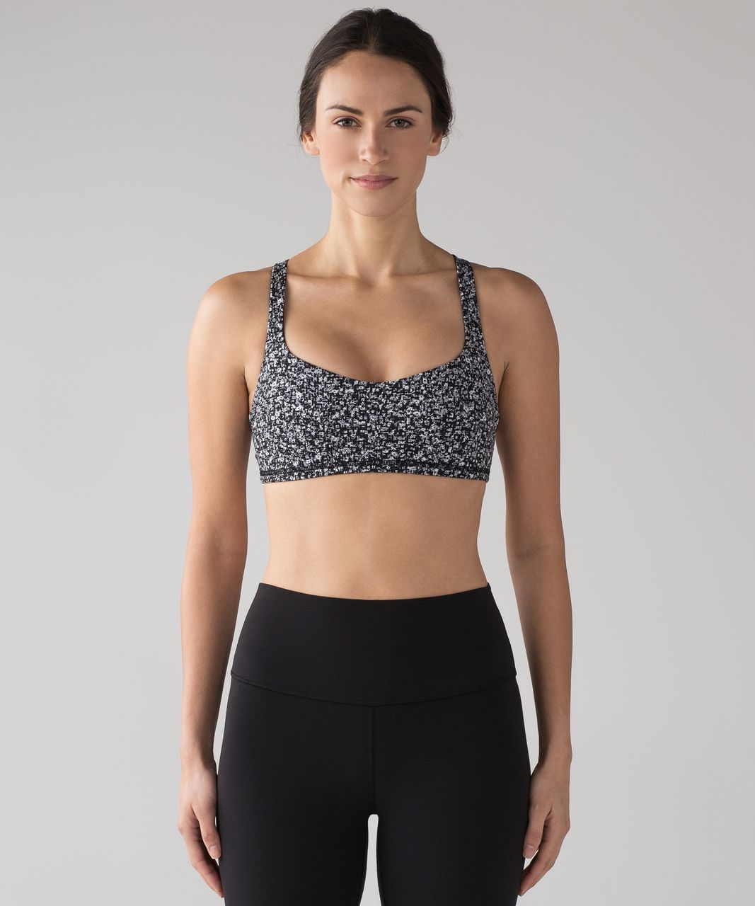 Lululemon Free To Be Bra - Daisy Dust Alpine White Black - lulu fanatics