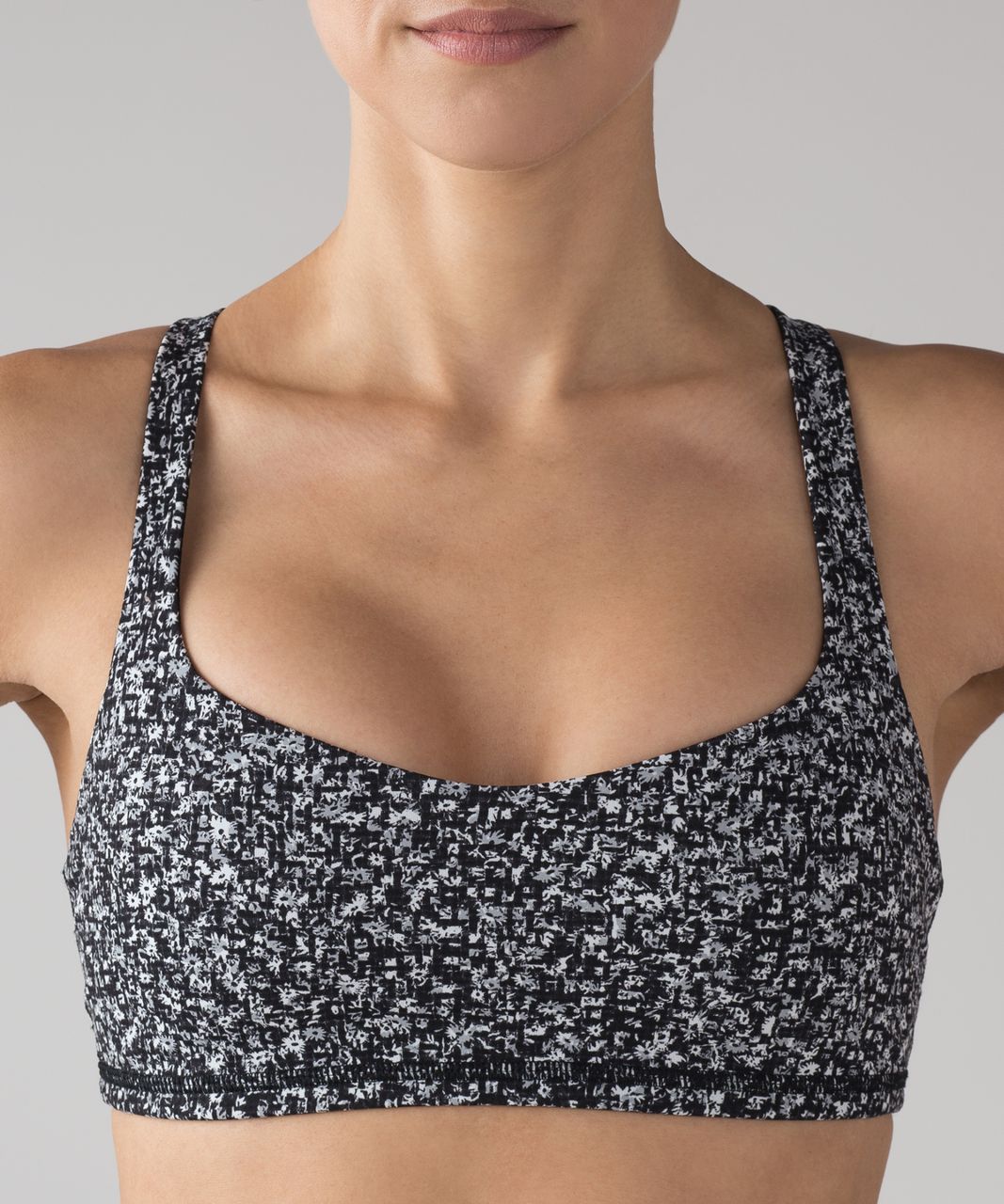 Lululemon Free To Be Bra - Daisy Dust Alpine White Black