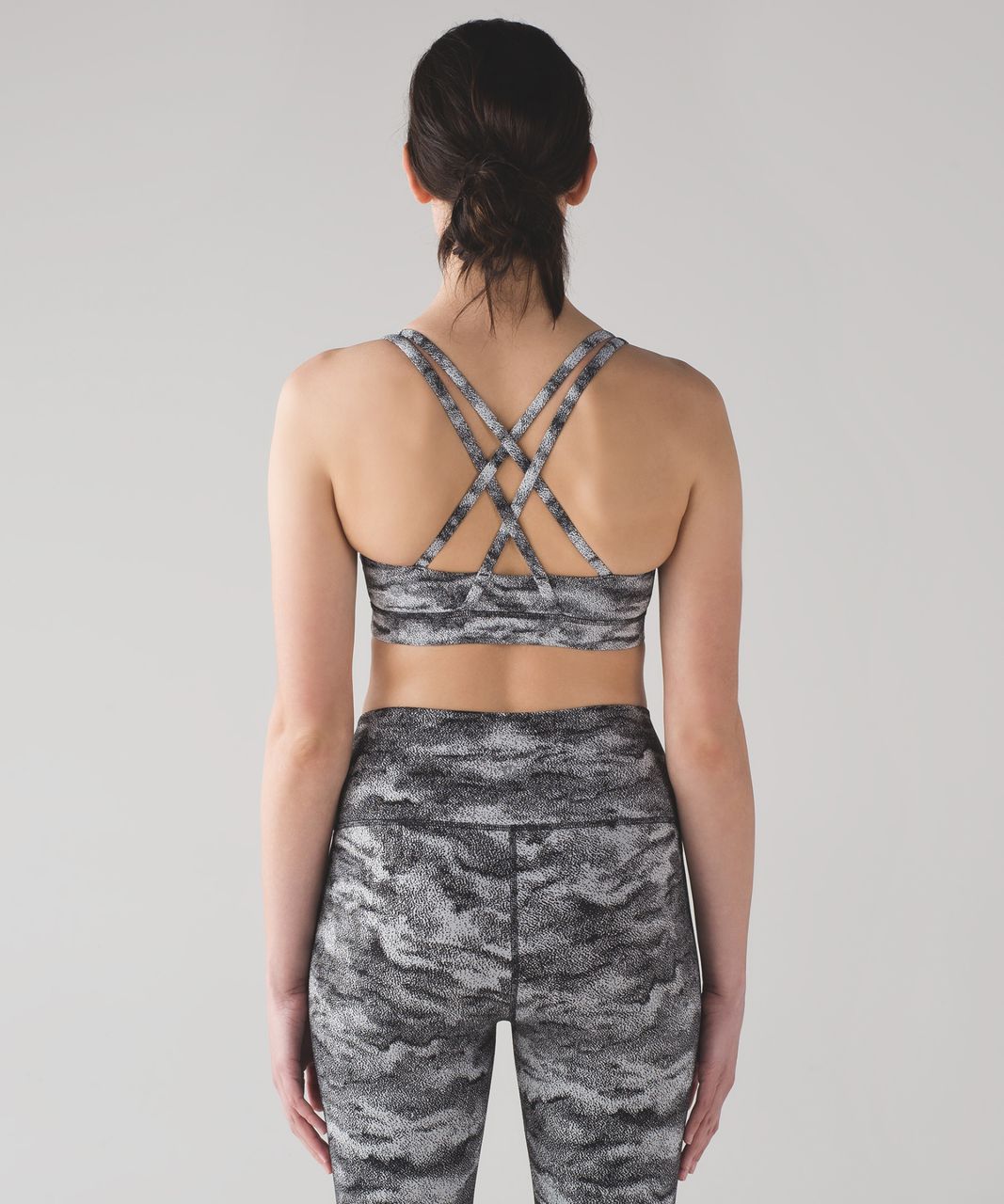 Lululemon Energy Bra - Ombre Speckle Stop Jacquard EB Black White