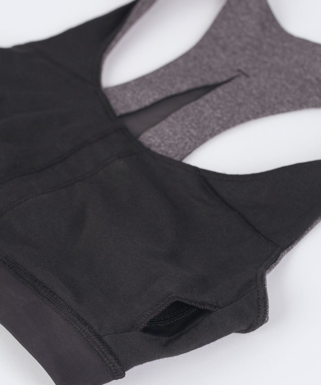 Lululemon Invigorate Bra - Heathered Black / Black - lulu fanatics