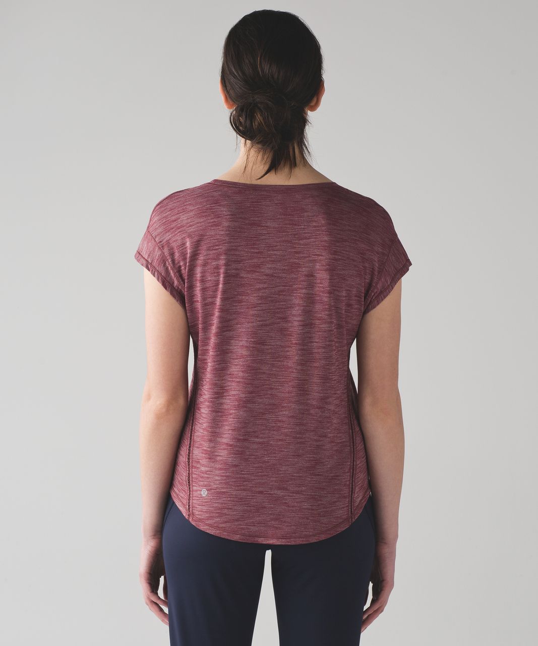 Lululemon Lost In Pace Short Sleeve - Heathered Deep Rouge