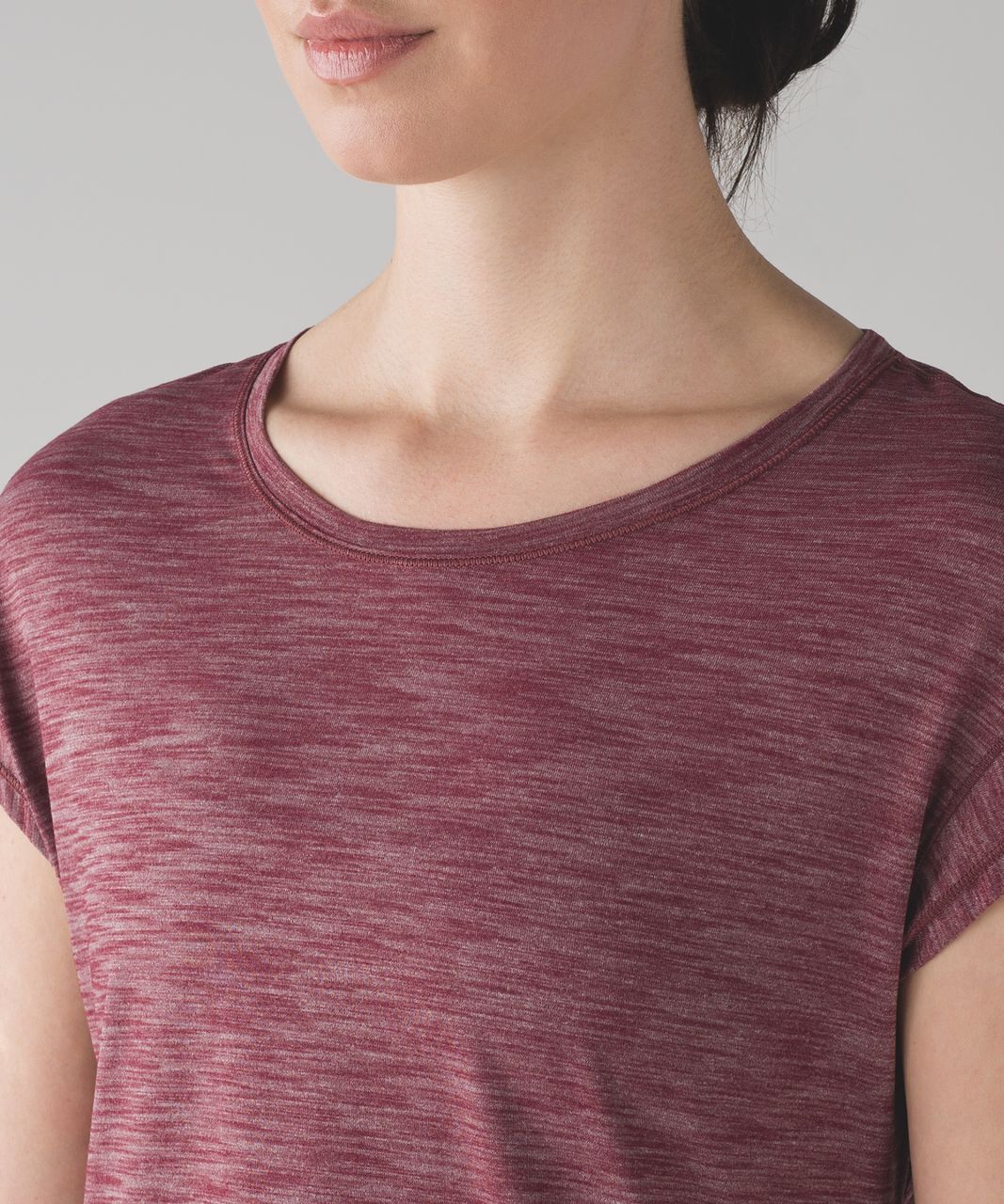 Lululemon Lost In Pace Short Sleeve - Heathered Deep Rouge