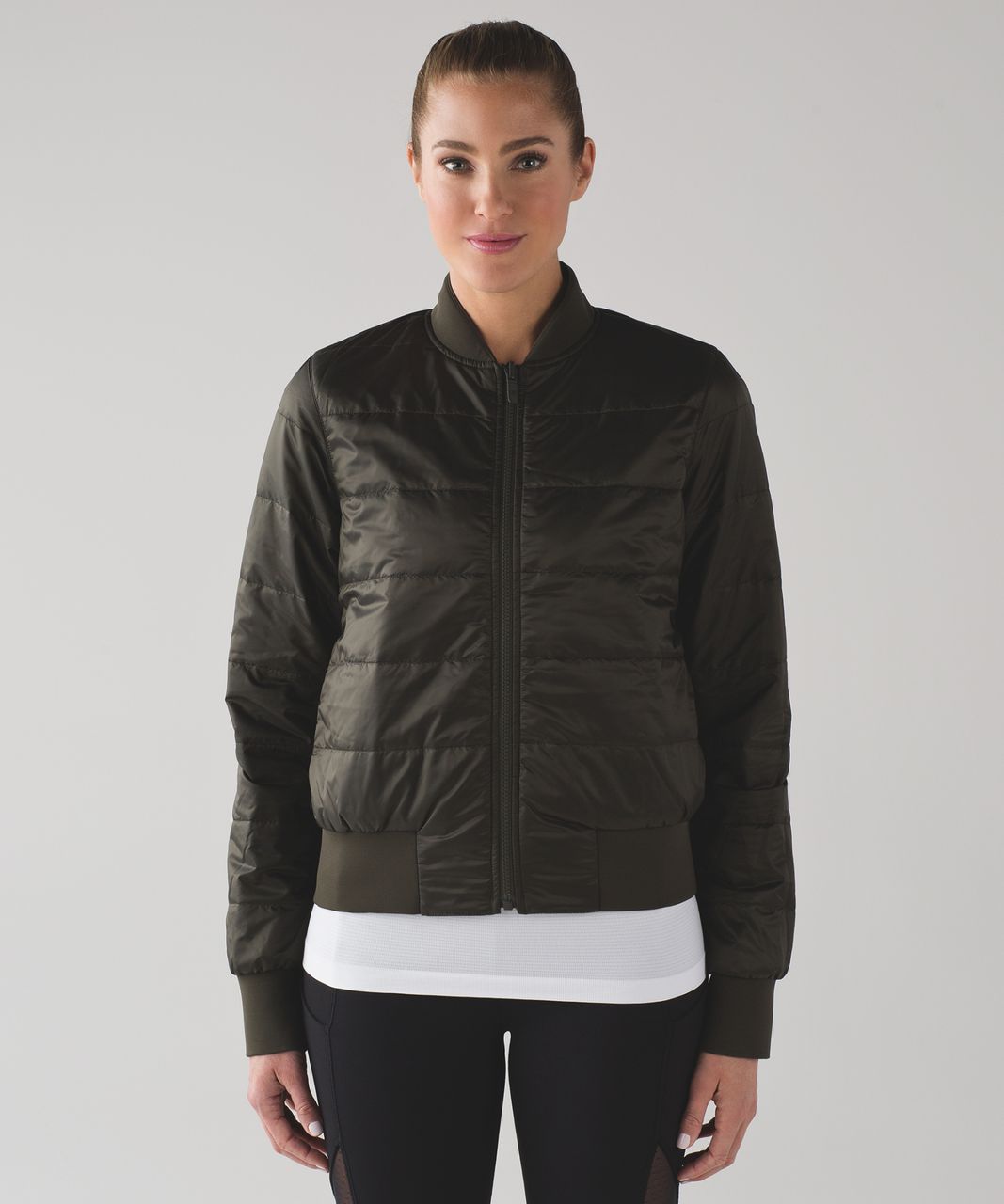 Lululemon Non-Stop Bomber (Reversible) - Dark Olive - lulu fanatics