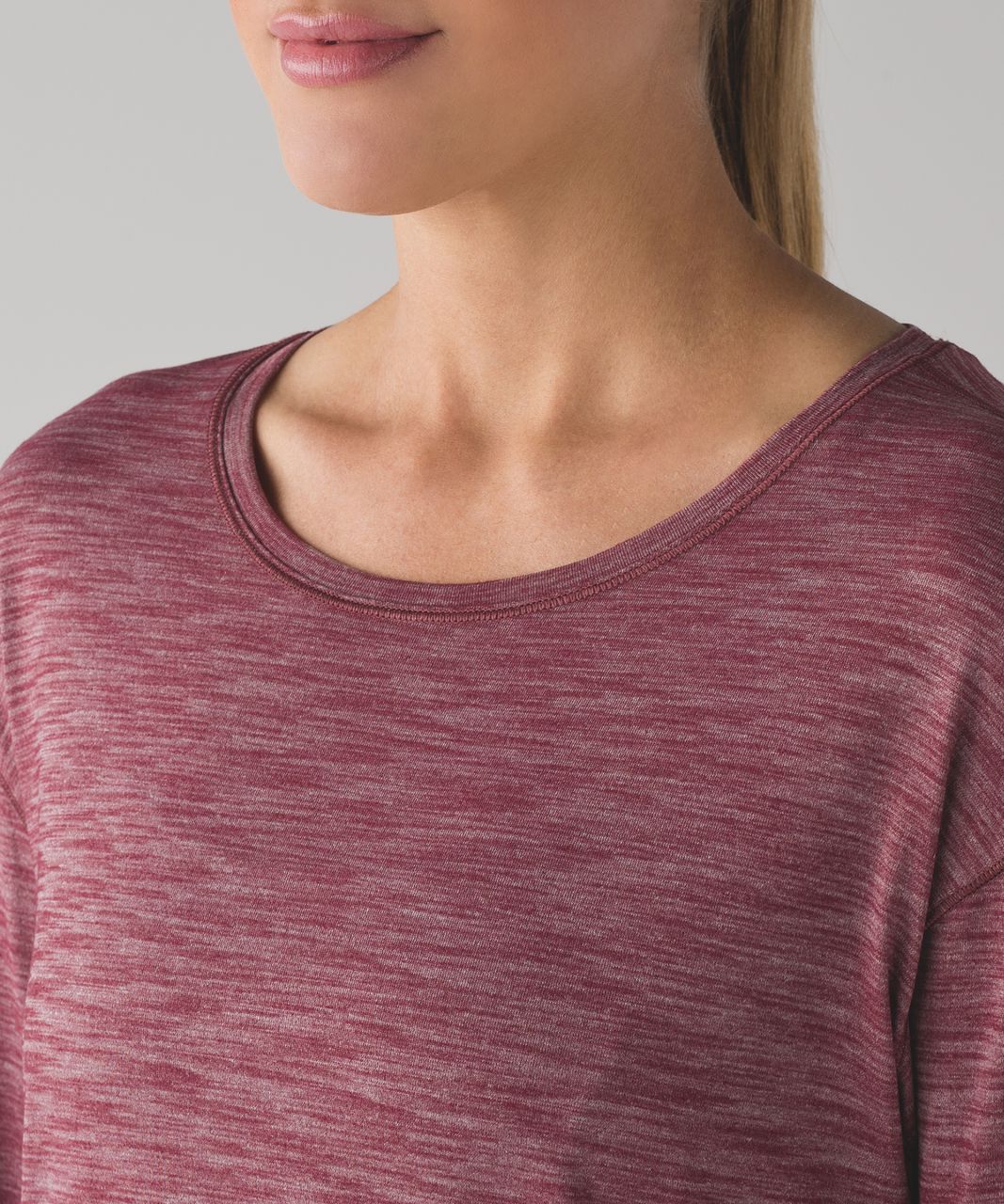 Lululemon Lost In Pace Long Sleeve - Heathered Deep Rouge