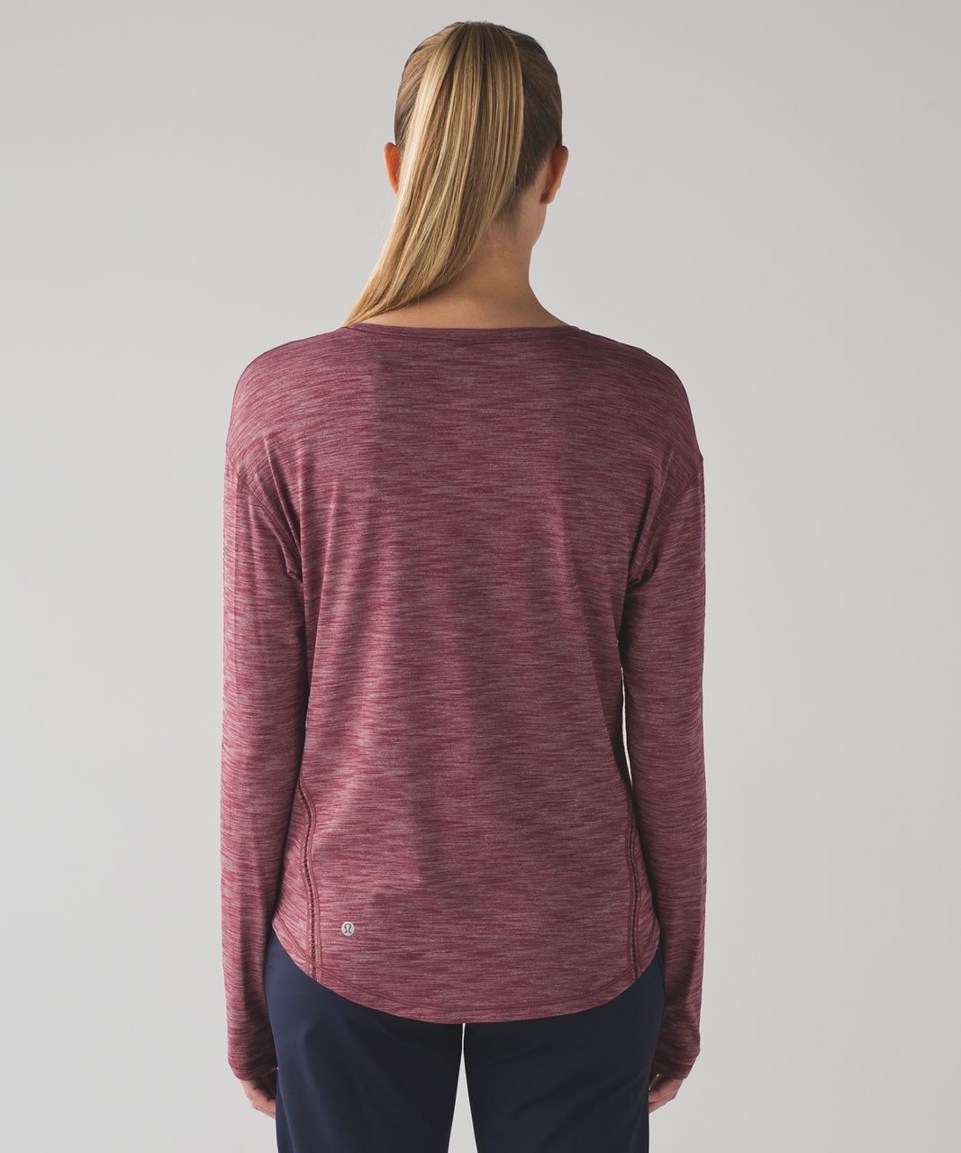 Lululemon Lost In Pace Long Sleeve - Heathered Deep Rouge