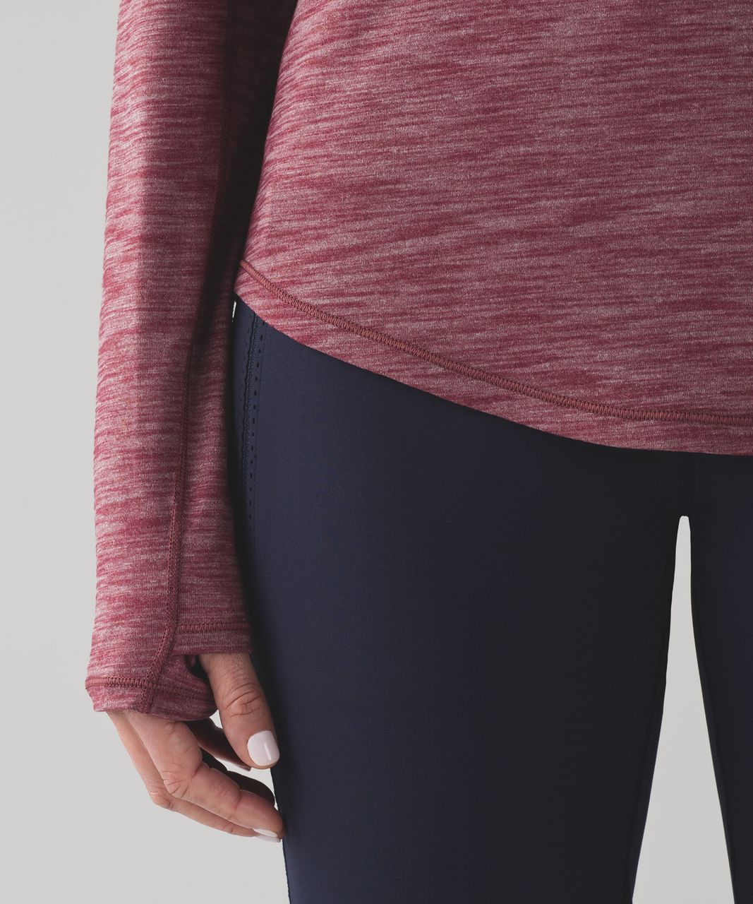 Lululemon Lost In Pace Long Sleeve - Heathered Deep Rouge