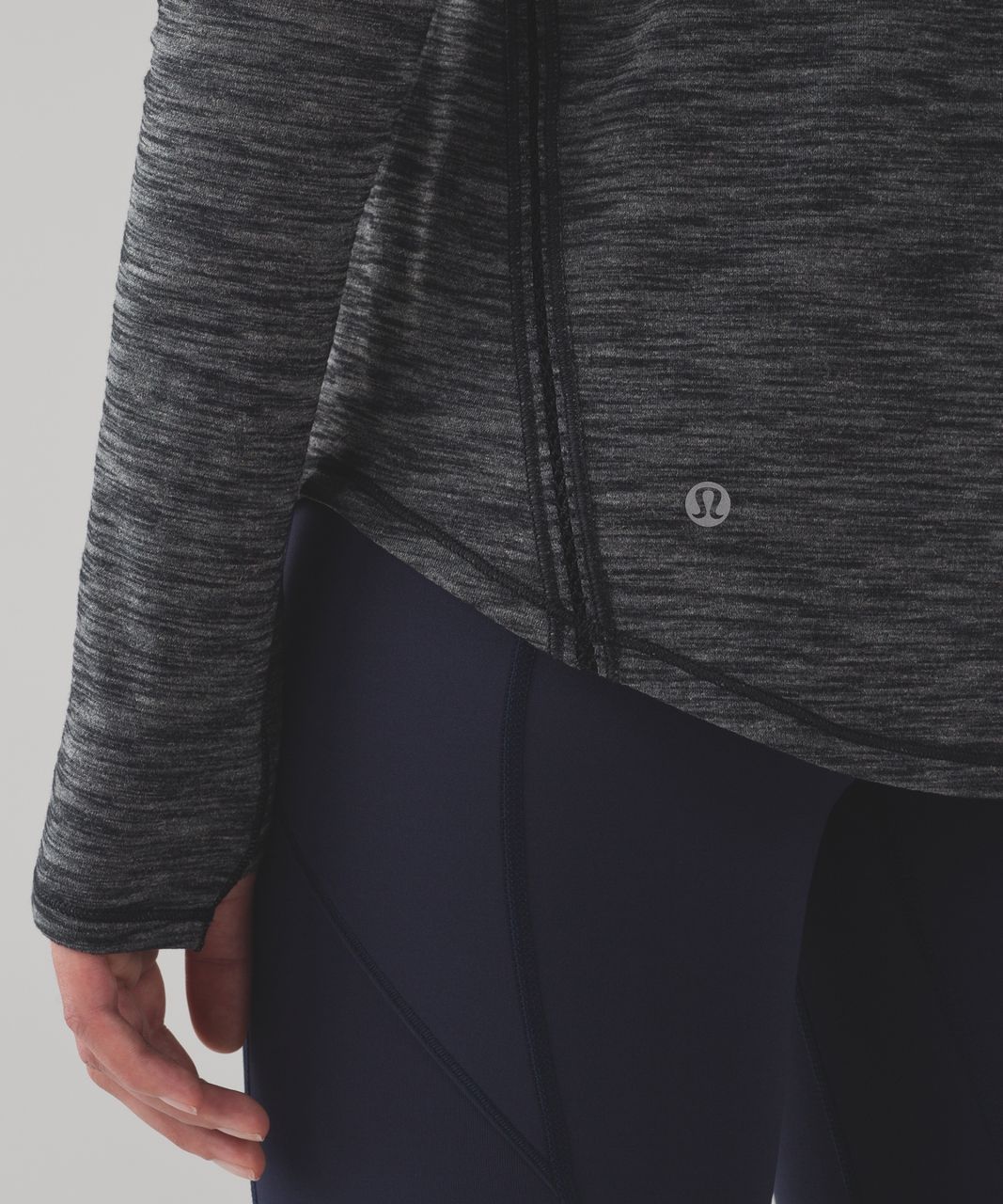 Lululemon Lost In Pace Long Sleeve - Heathered Black (First Release)