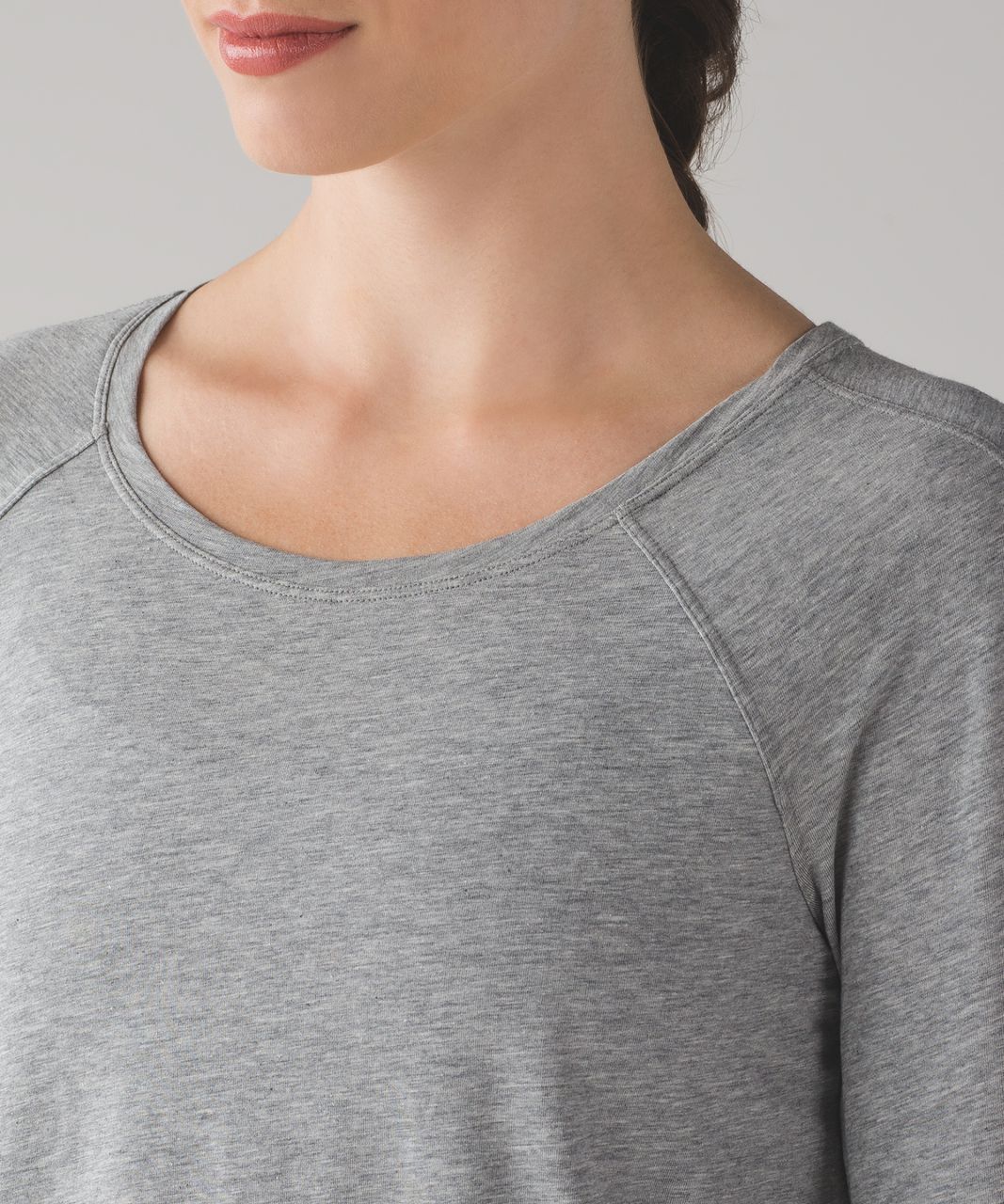 Lululemon Reykur Long Sleeve *lululemon lab - Heathered Core Medium Grey -  lulu fanatics