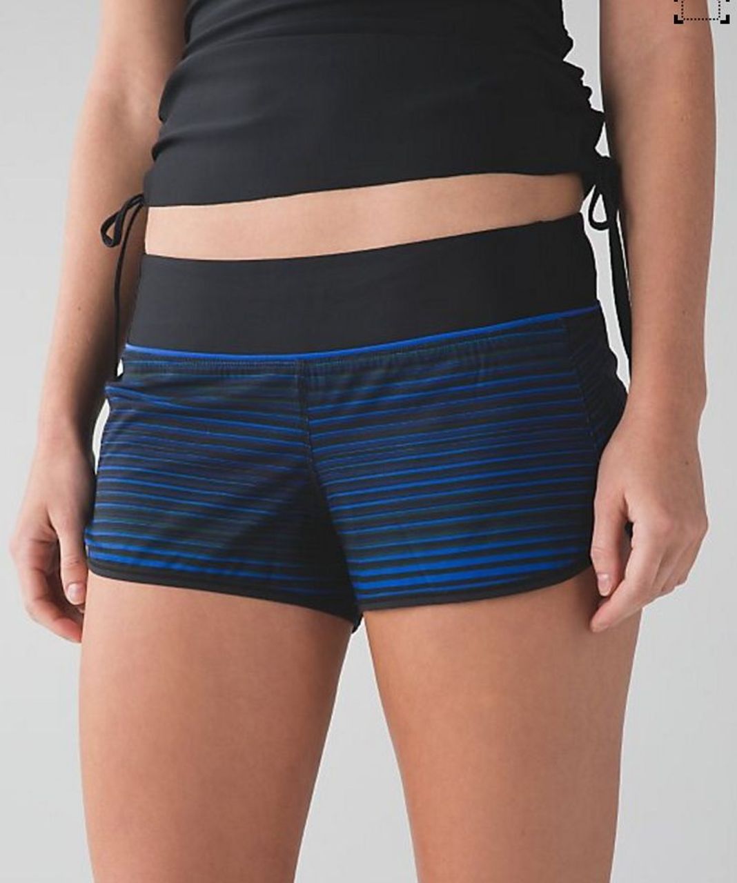 Lululemon Speed Short *H2O - Twisted Dune Harbor Blue Black / Harbor Blue