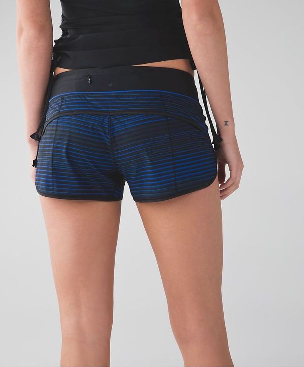 Lululemon Speed Short *H2O - Twisted Dune Harbor Blue Black / Harbor Blue