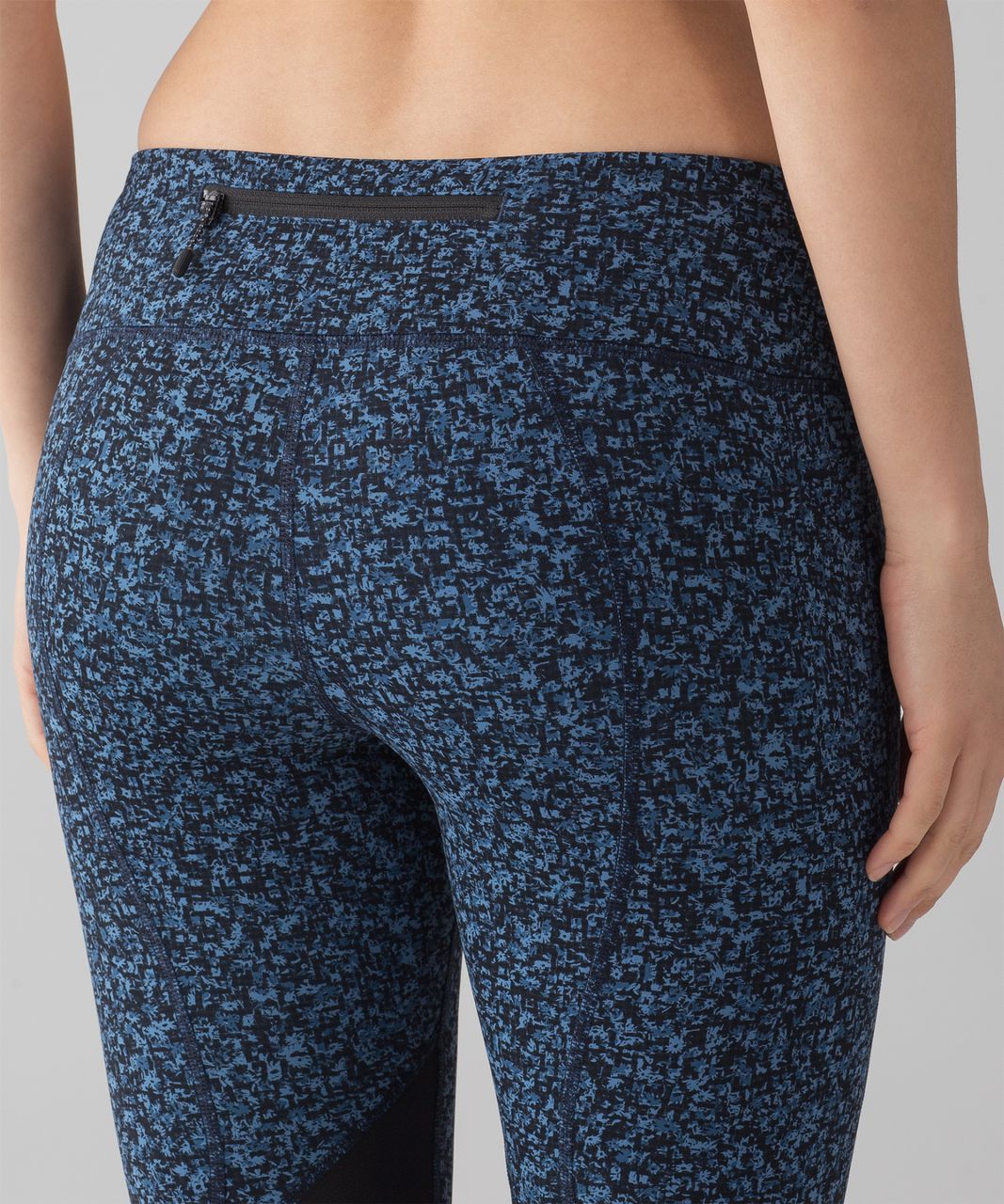 Lululemon Pace Rival Crop (22") - Daisy Dust Illuminight Black / Black