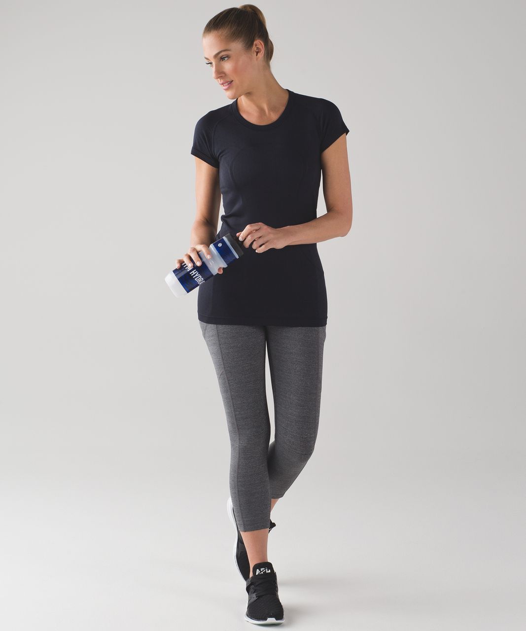 Lululemon Swiftly Tech Short Sleeve Crew - Midnight Navy / Black