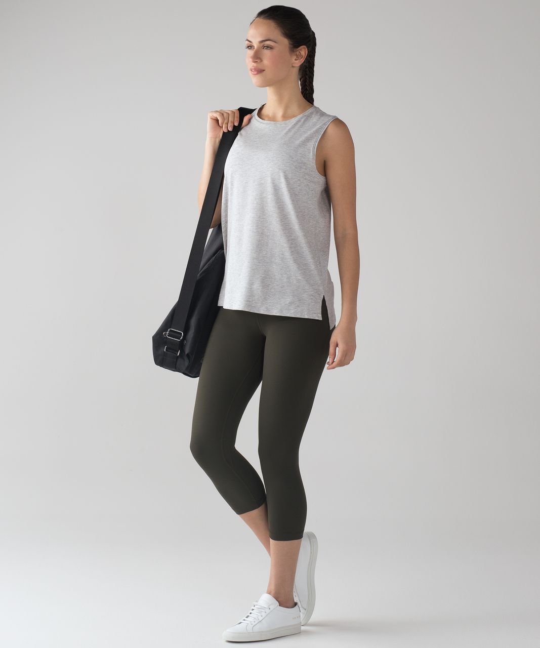 Lululemon Align Crop (19) - Dark Olive - lulu fanatics