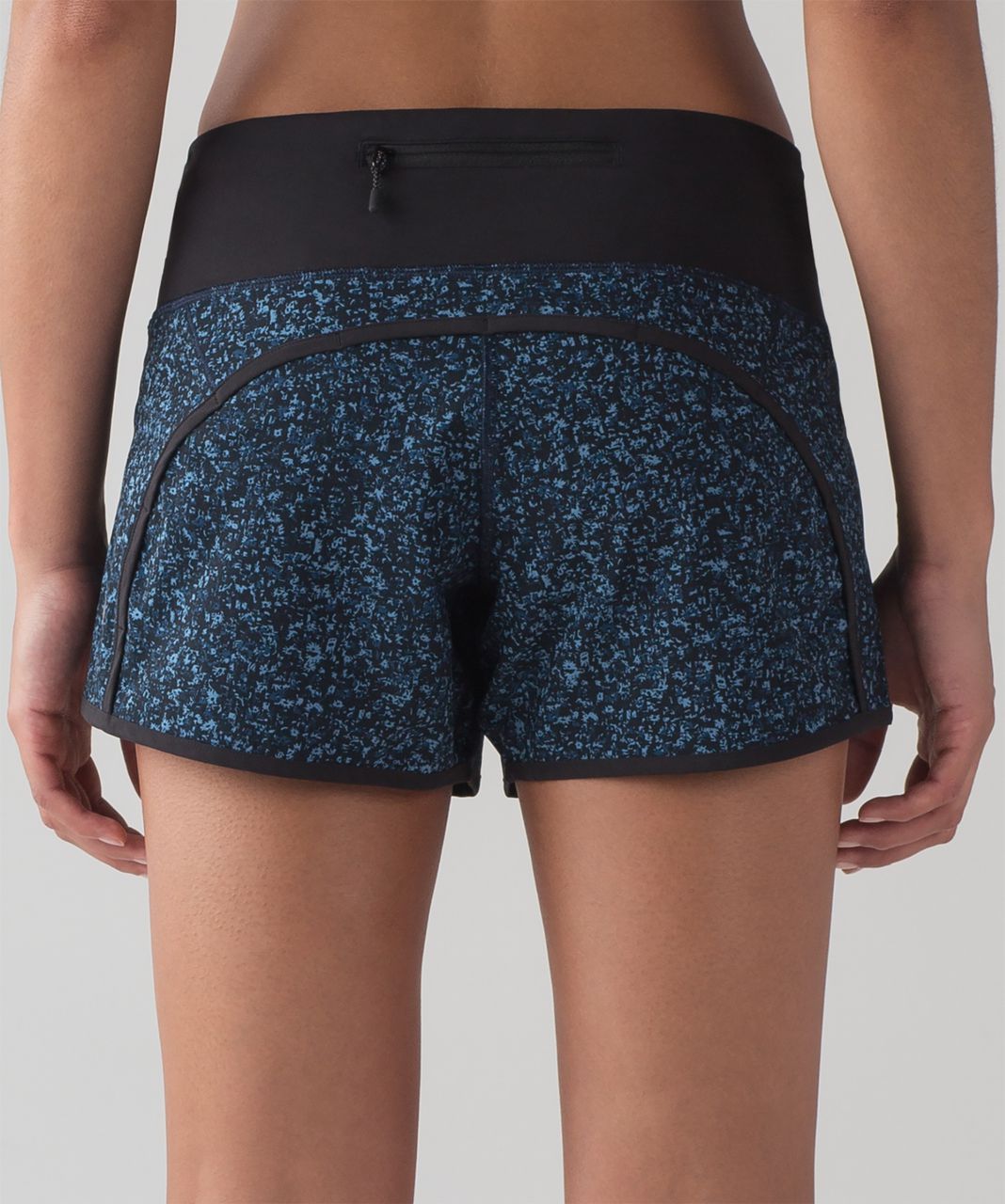 Lululemon Run Times Short (4-way Stretch 4" ) - Daisy Dust Illuminight Black / Black