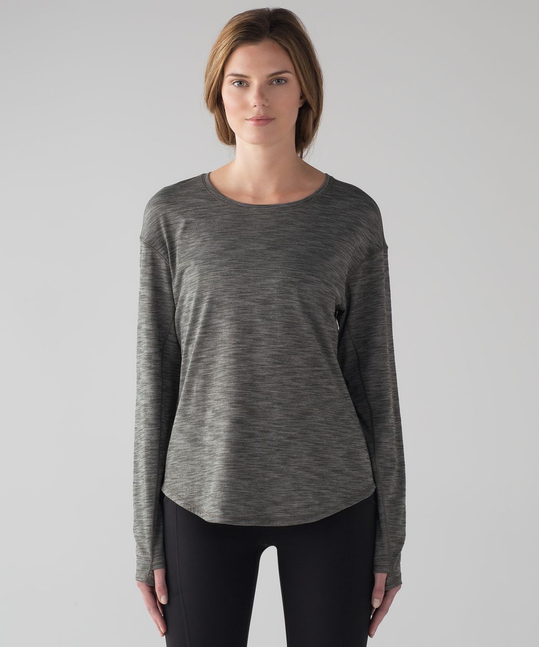 Lululemon Lost In Pace Long Sleeve - Heathered Dark Olive