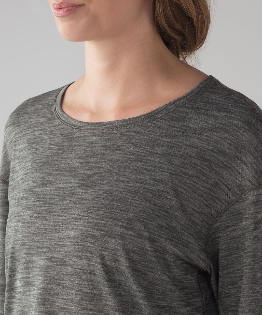 Lululemon Lost In Pace Long Sleeve - Heathered Dark Olive