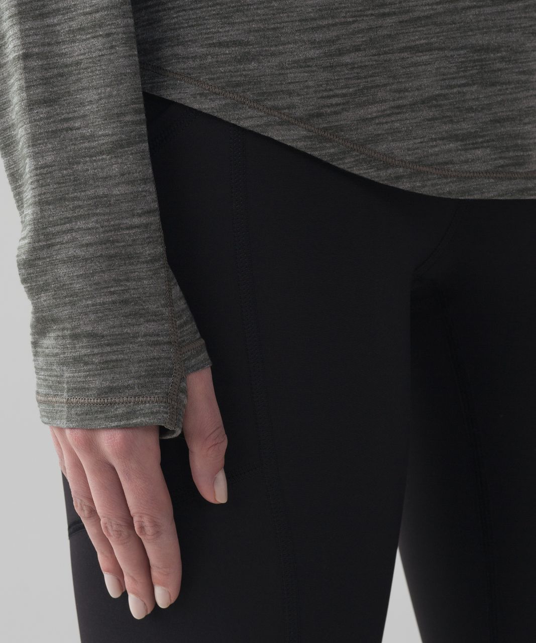 Lululemon Lost In Pace Long Sleeve - Heathered Dark Olive