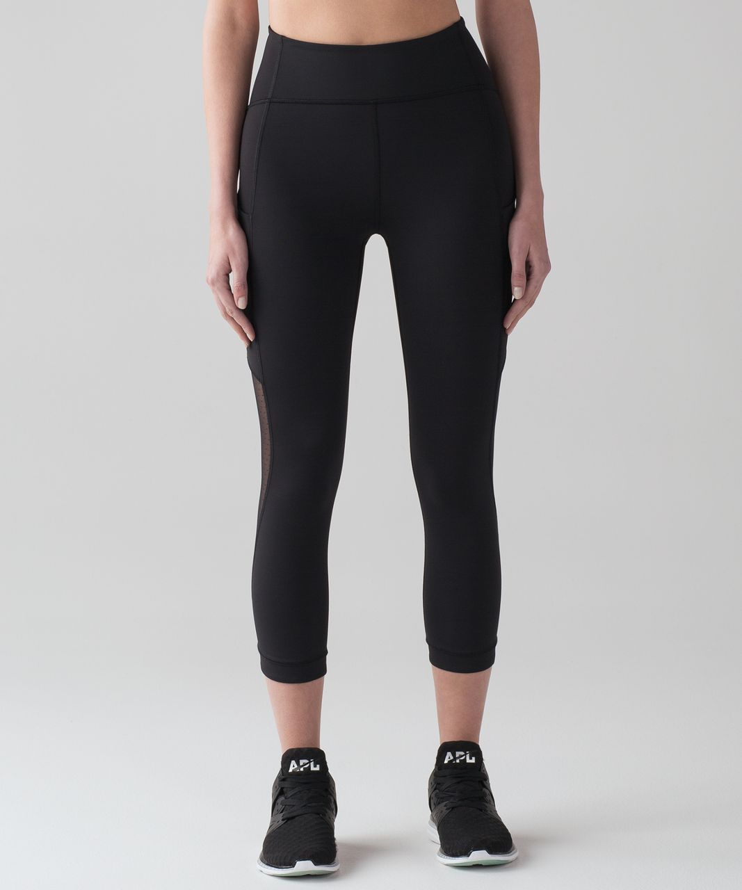 Lululemon Sole Training 7/8 Tight - Daisy Dust Alpine White Black / Black -  lulu fanatics