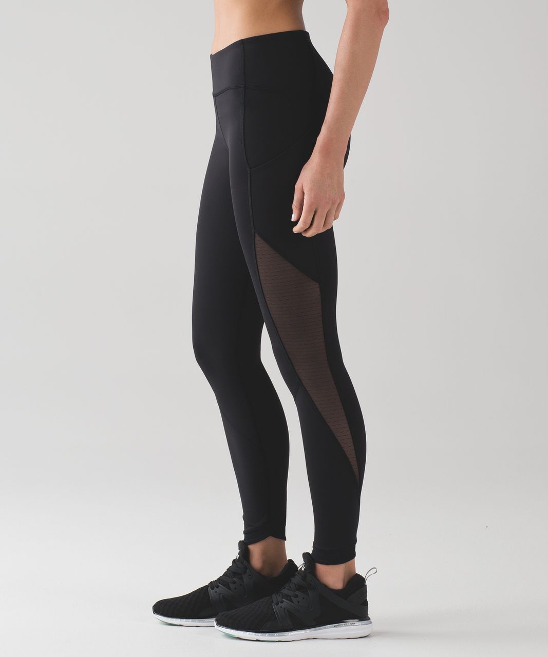 WOMENS LULULEMON BLACK 7/8 SNAP BOTTOM LEGGING ~ SIZE 4 