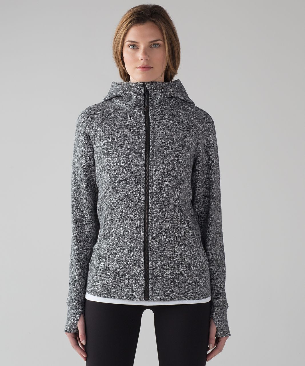 LULULEMON Muladhara Chakra Scuba Hoodie Gray Red 10 inglesefe.com