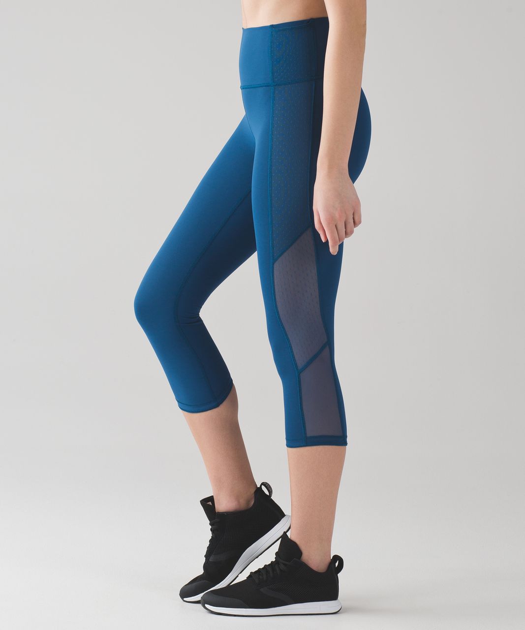 Lululemon Leggings Mesh Calves w Cutouts 3 Pockets Blue 4