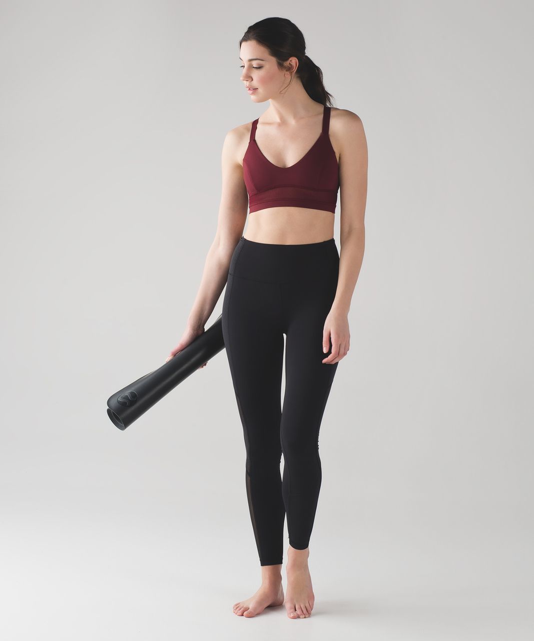 Lululemon Body Con Crop - Deep Rouge - lulu fanatics