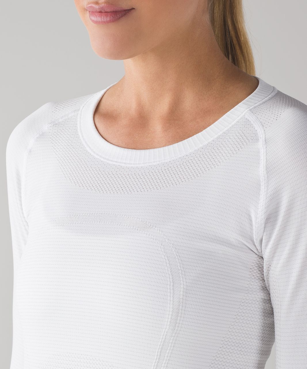 Lululemon Swiftly Tech Long Sleeve Crew - White / White - lulu fanatics