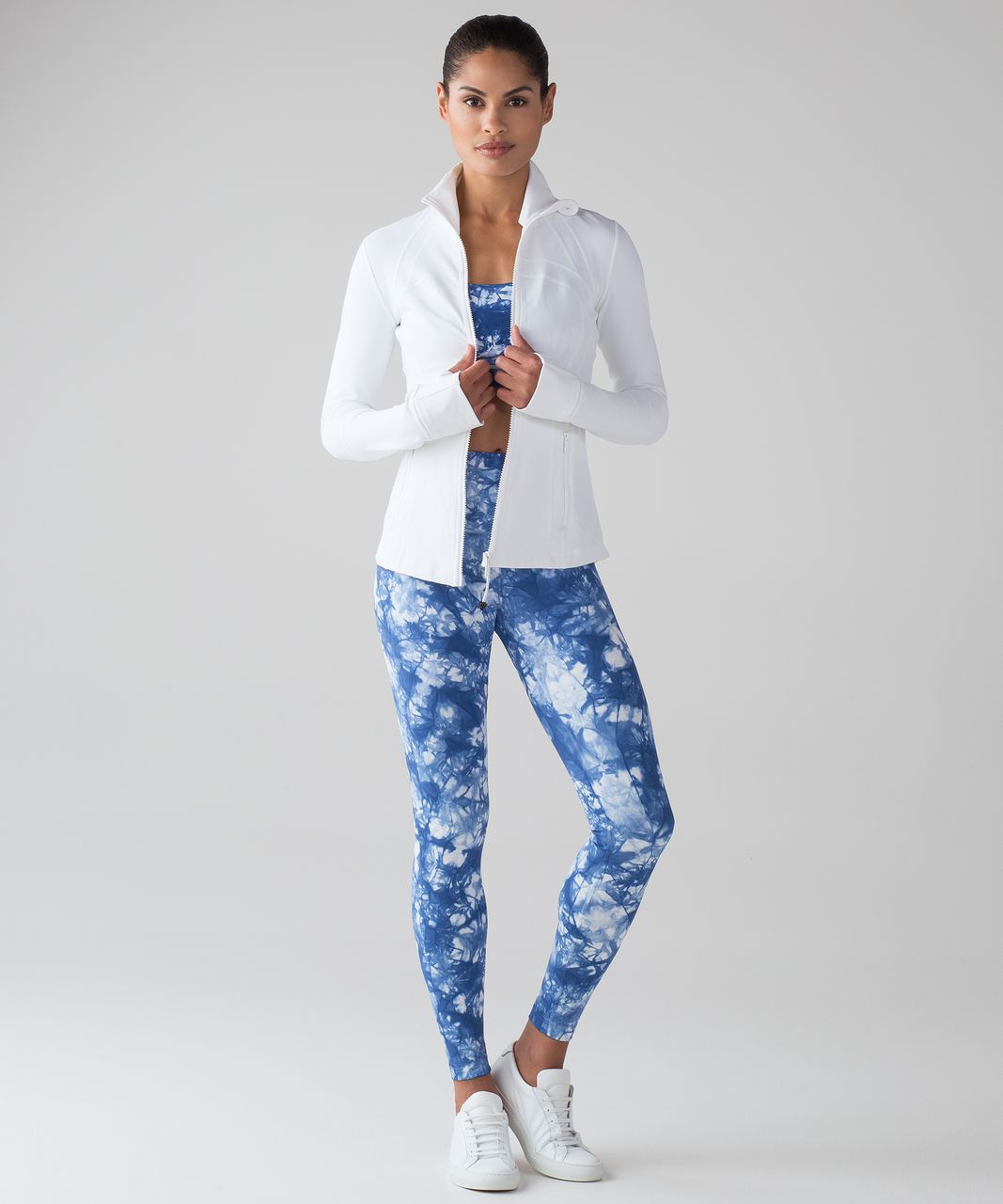 Lululemon Wunder Under Blue Tie Dye Leggings