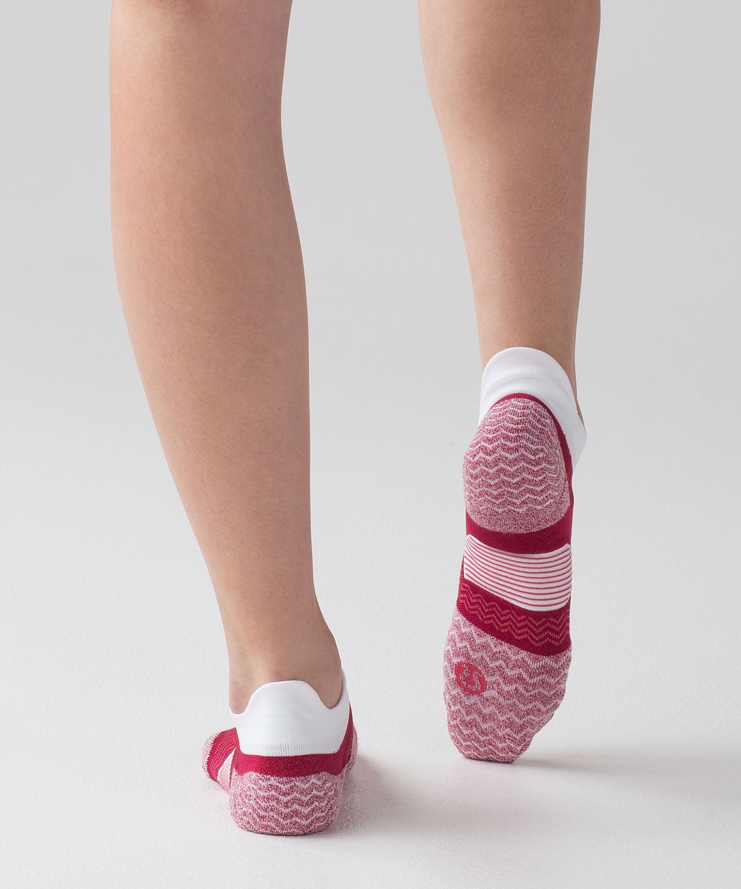 Lululemon Speed Sock (Silver) - Ruby Red / White / Lip Gloss