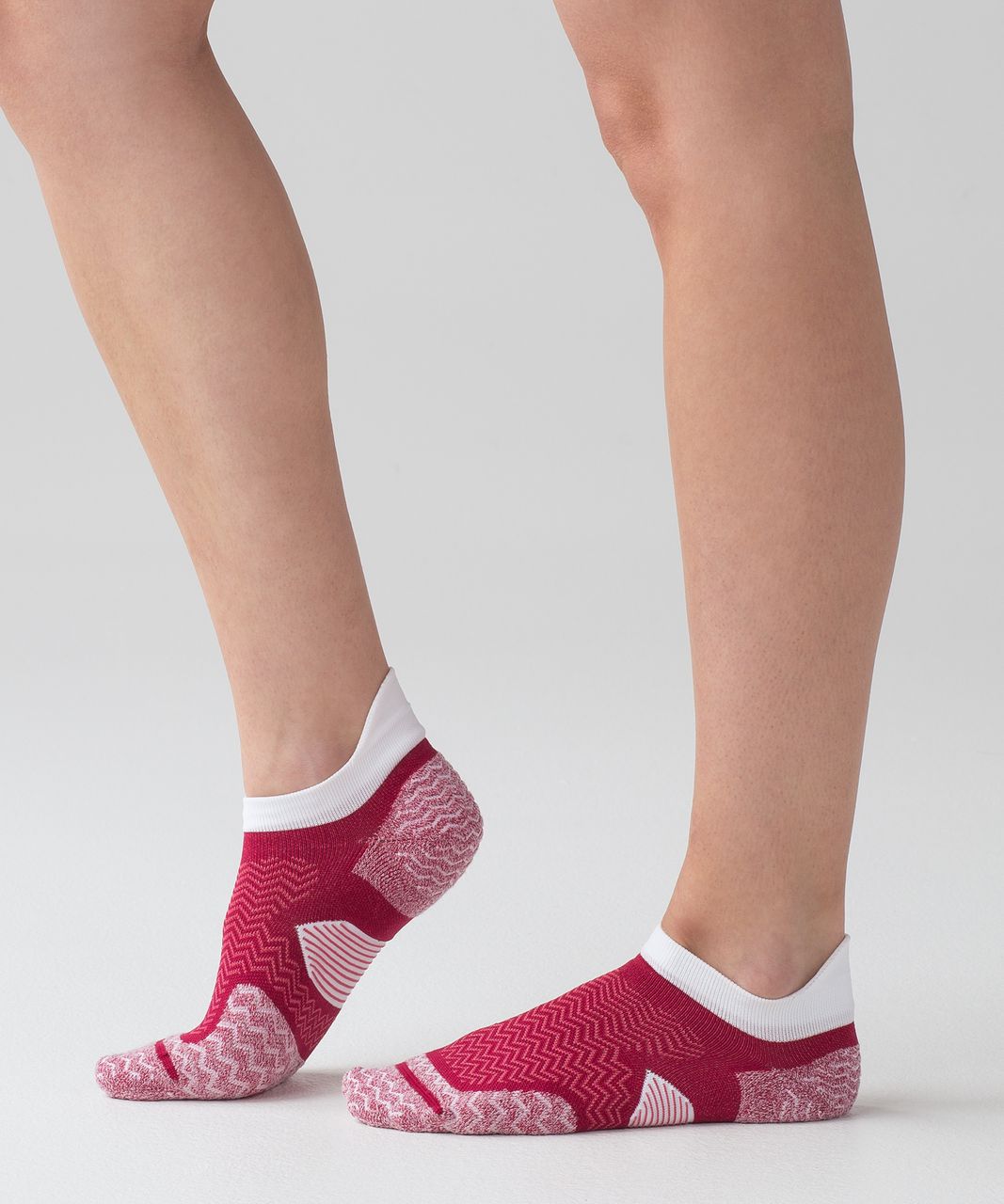 Lululemon Speed Sock (Silver) - Ruby Red / White / Lip Gloss