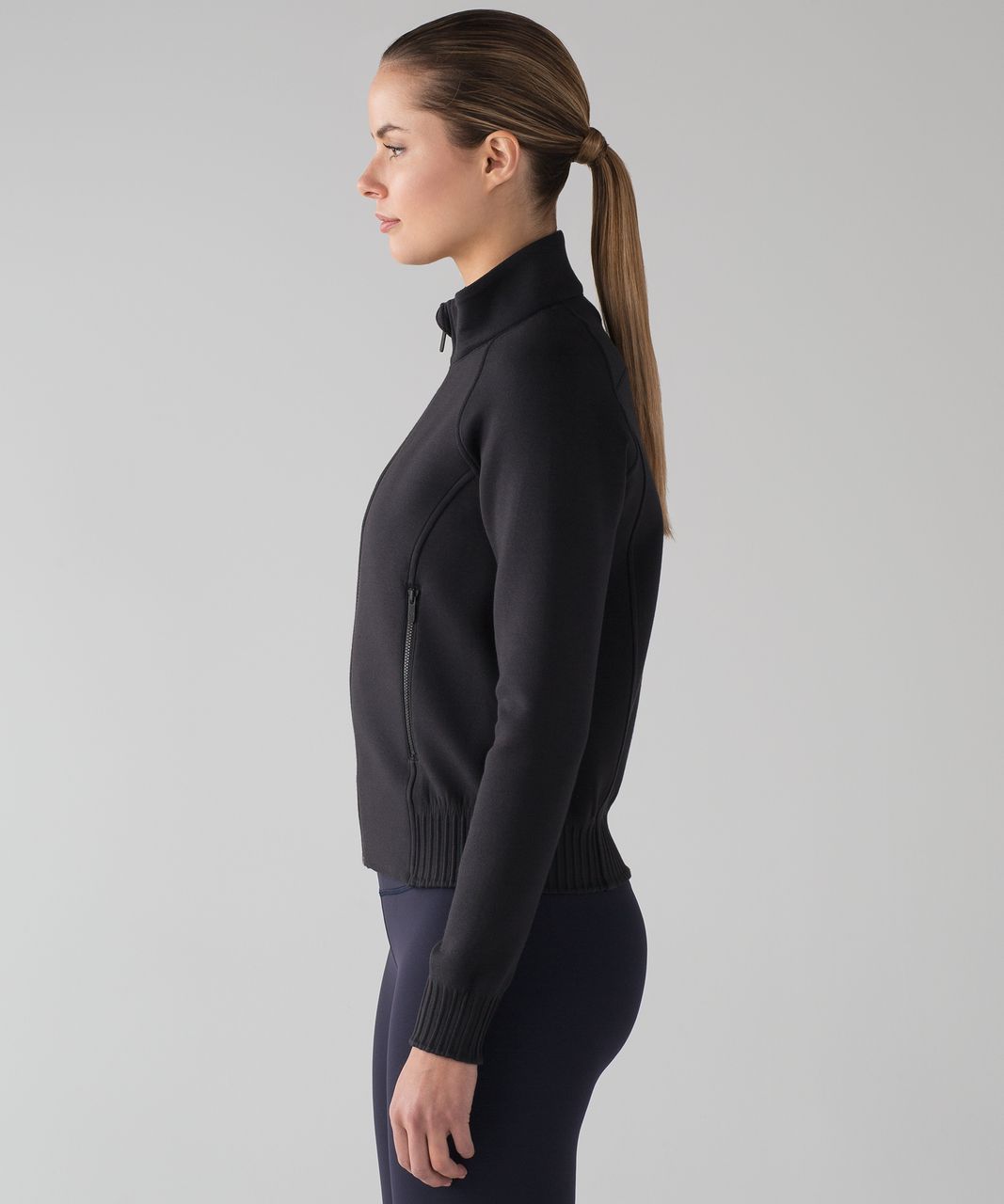 Lululemon Lululemon NTS Full Zip Mock Neck Black Jacket Womens Size 4