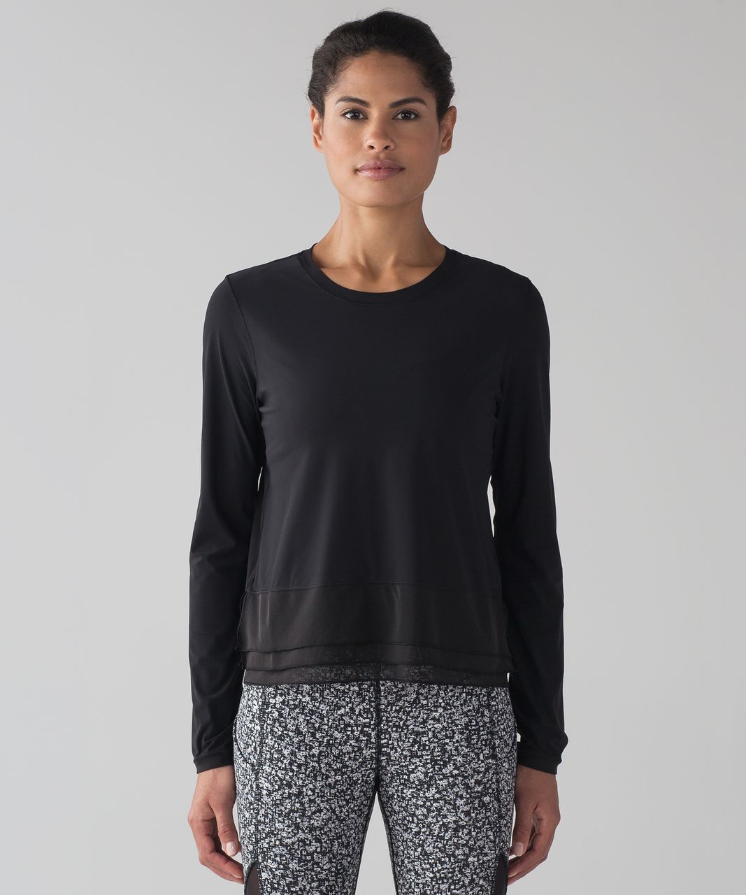 lululemon athletica, Tops, Lululemon Up For Down Time Long Sleeve Black Top  8