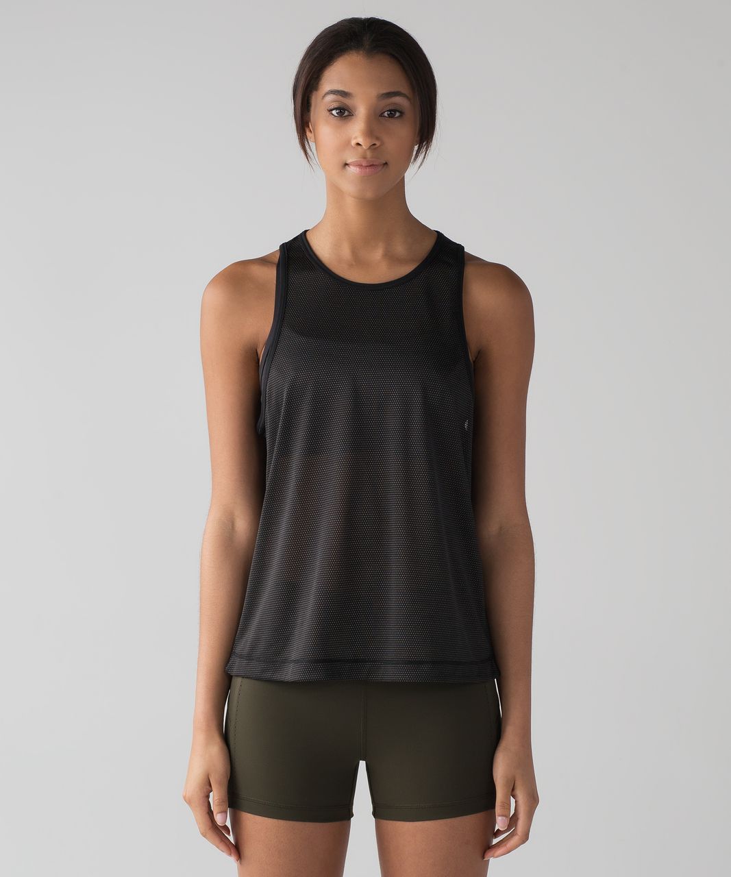 Lululemon Lululemon Womens Size 8 Sheer Tranquil Mesh Black Tank Top