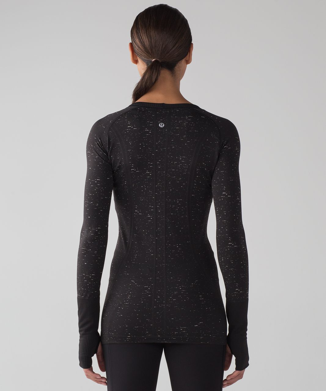 Lululemon Swiftly Tech Long Sleeve Crew - Black / White (3/2017 release)