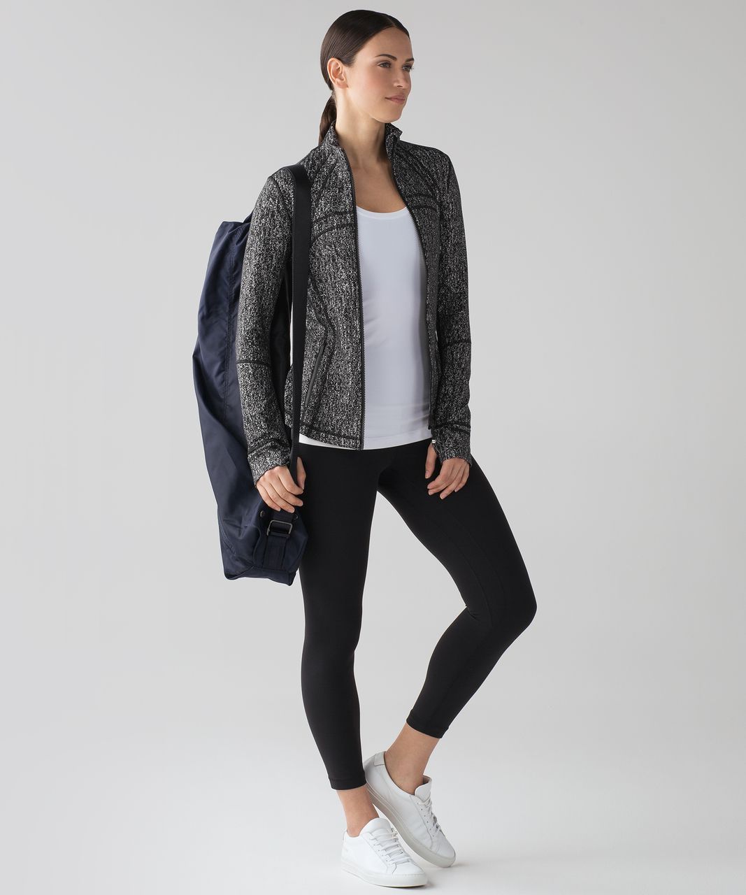 Lululemon Define Jacket - Running Luon Suited Jacquard Black White