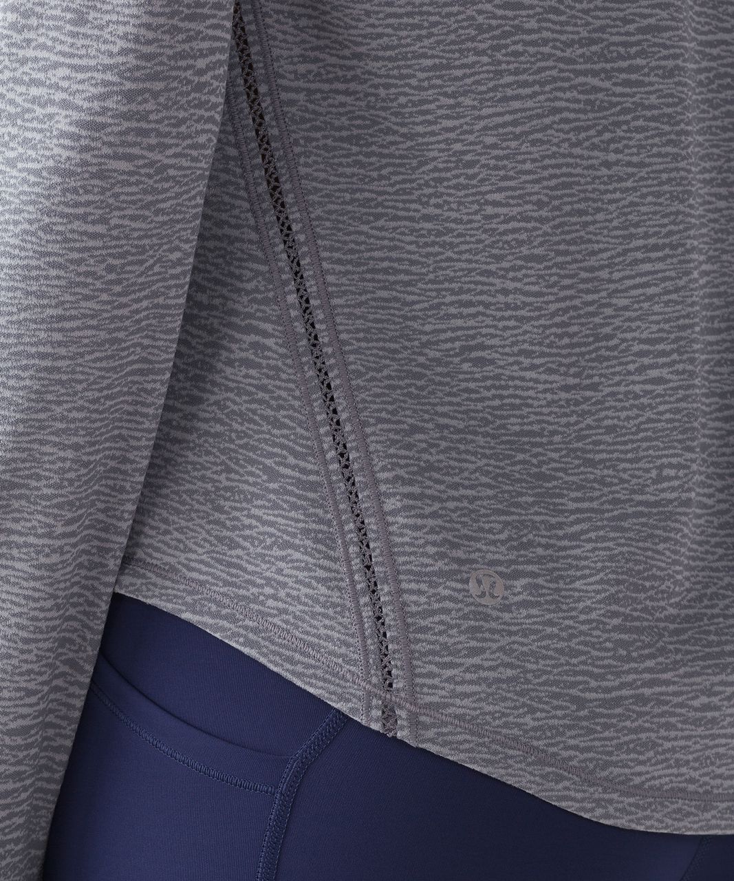 Lululemon Lost In Pace Long Sleeve - Sheer Luon Pebble Jacquard V2 Arctic Grey Ice Grey