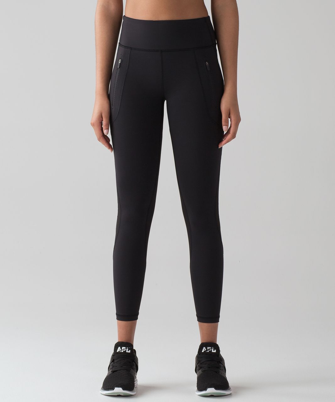 Invigorate lululemon black leggings size 4 full length with pockets