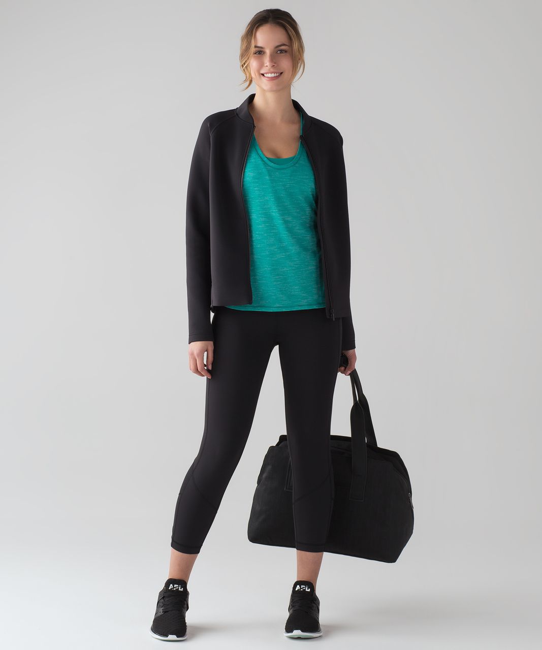 Lululemon Glide and Stride Tank - Heathered Viridian Green / Viridian Green  - lulu fanatics