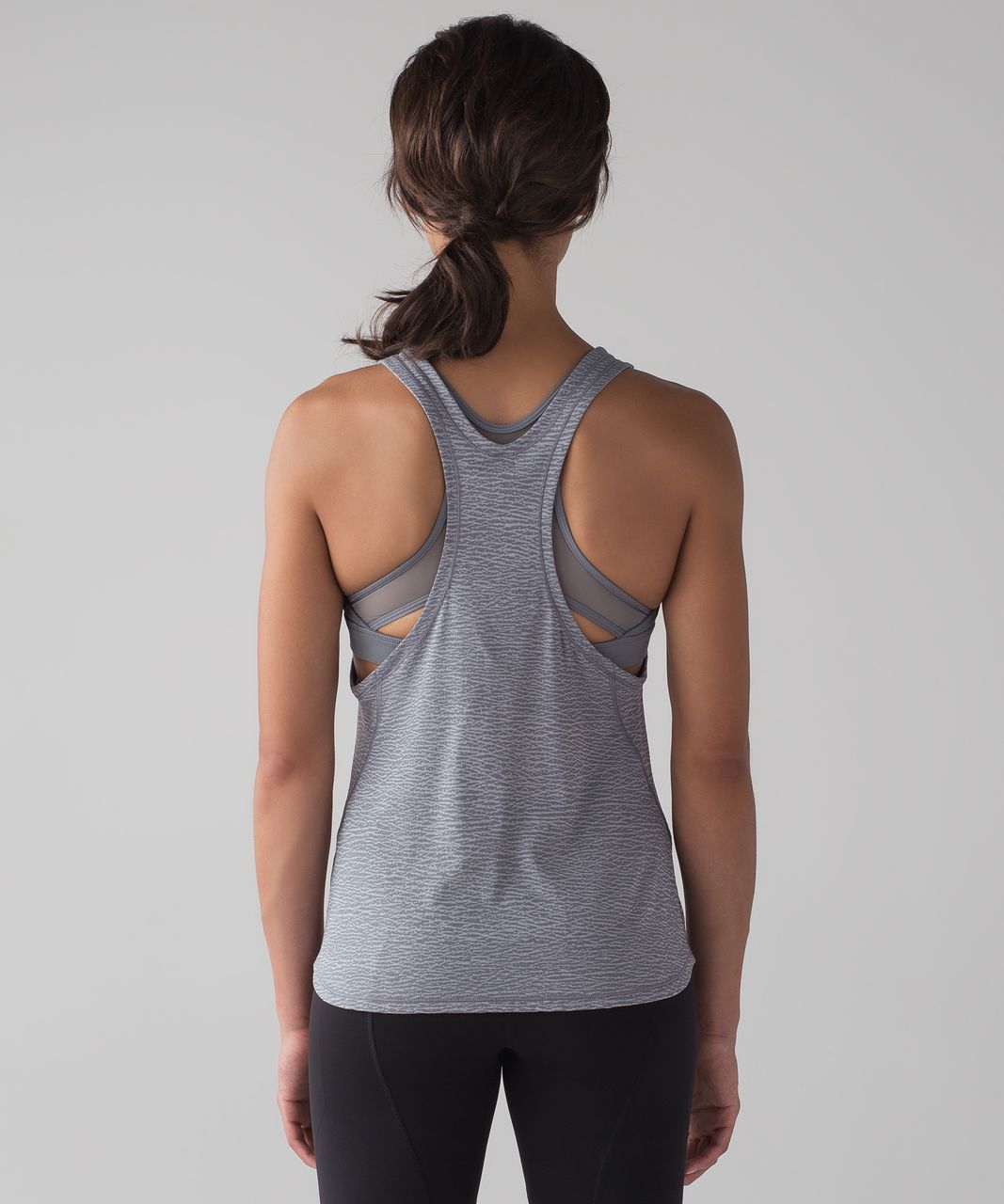 Lululemon Glide and Stride Tank - Sheer Luon Pebble Jacquard V2 Arctic Grey Ice Grey / Arctic Grey