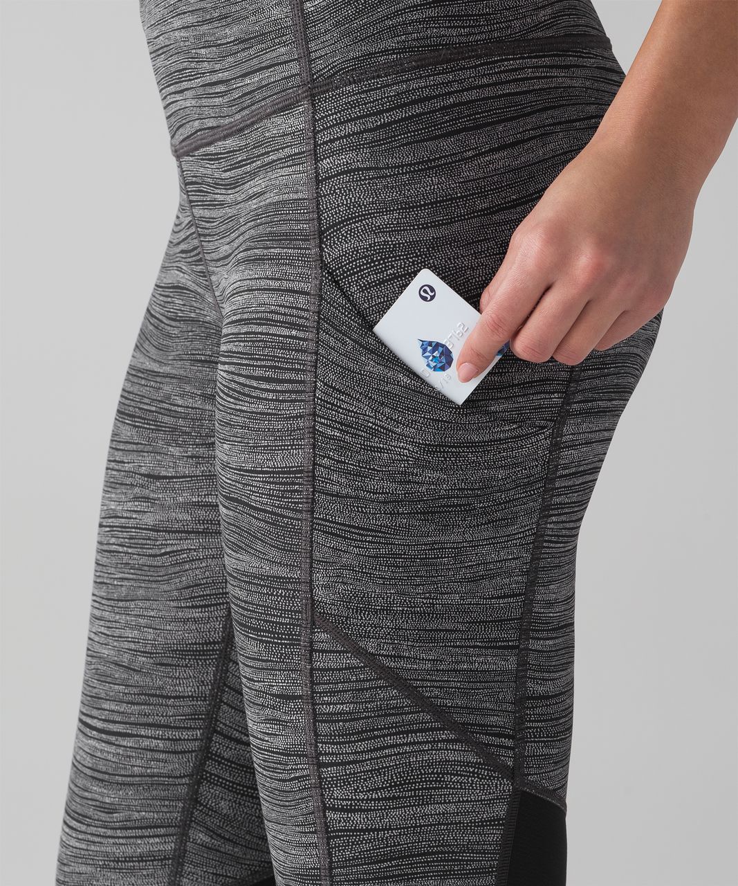 Lululemon Speed Tight V - Bit Point Ice Grey Black / Black