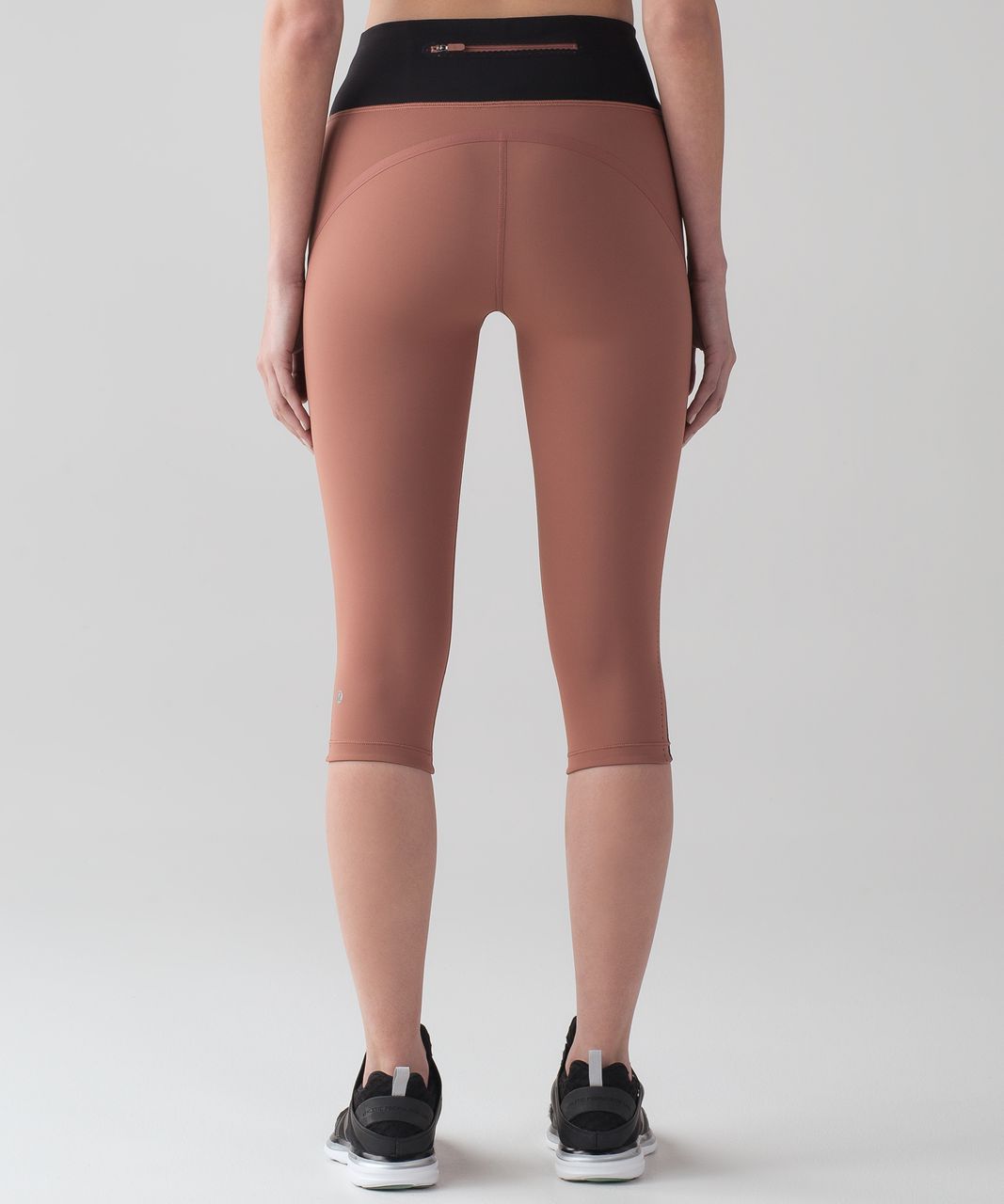 Lululemon Smooth Stride Crop - Henna / Black - lulu fanatics