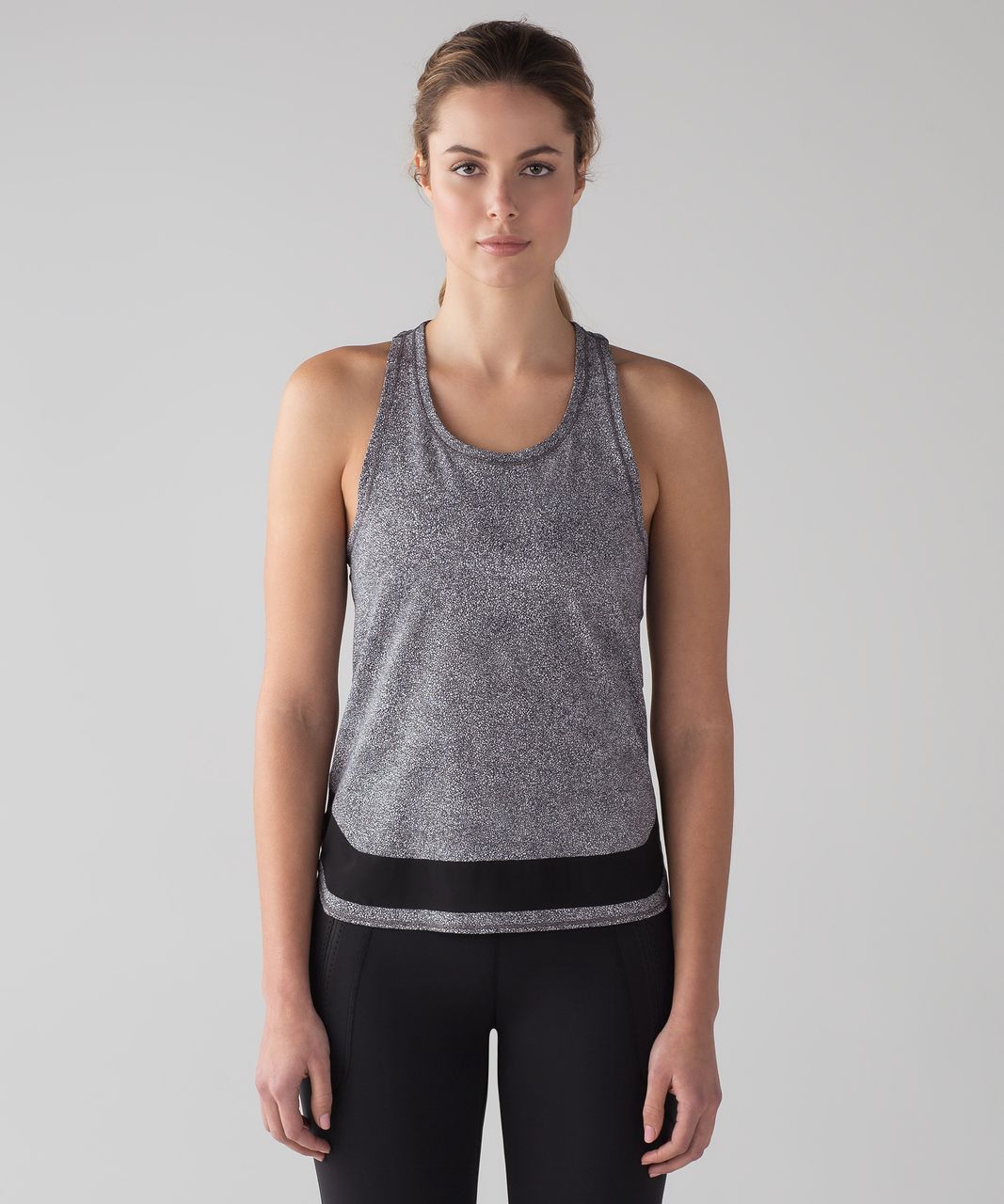 Lululemon Smooth Stride Tank (UV Protection) - Sea Spray Alpine White Dark Chrome