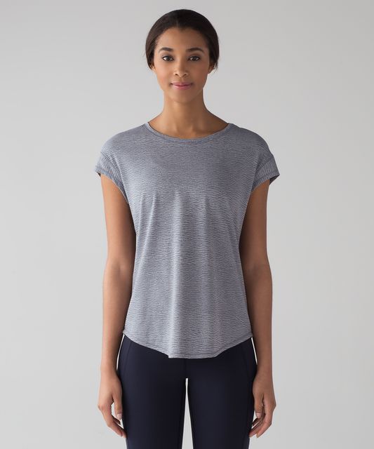 Lululemon Lost In Pace Short Sleeve - Tiger Space Dye Black White ...